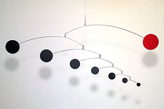 Julie Firth  Doppler  2006  coloured plastic, stainless steel  ≈63.5 x 150 x 132 cm (variable)  Private collection