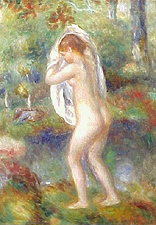 Auguste Renoir  Baigneuse Séchant ses Cheveux  1892  oil on canvas  44 x 33 cm  Private collection